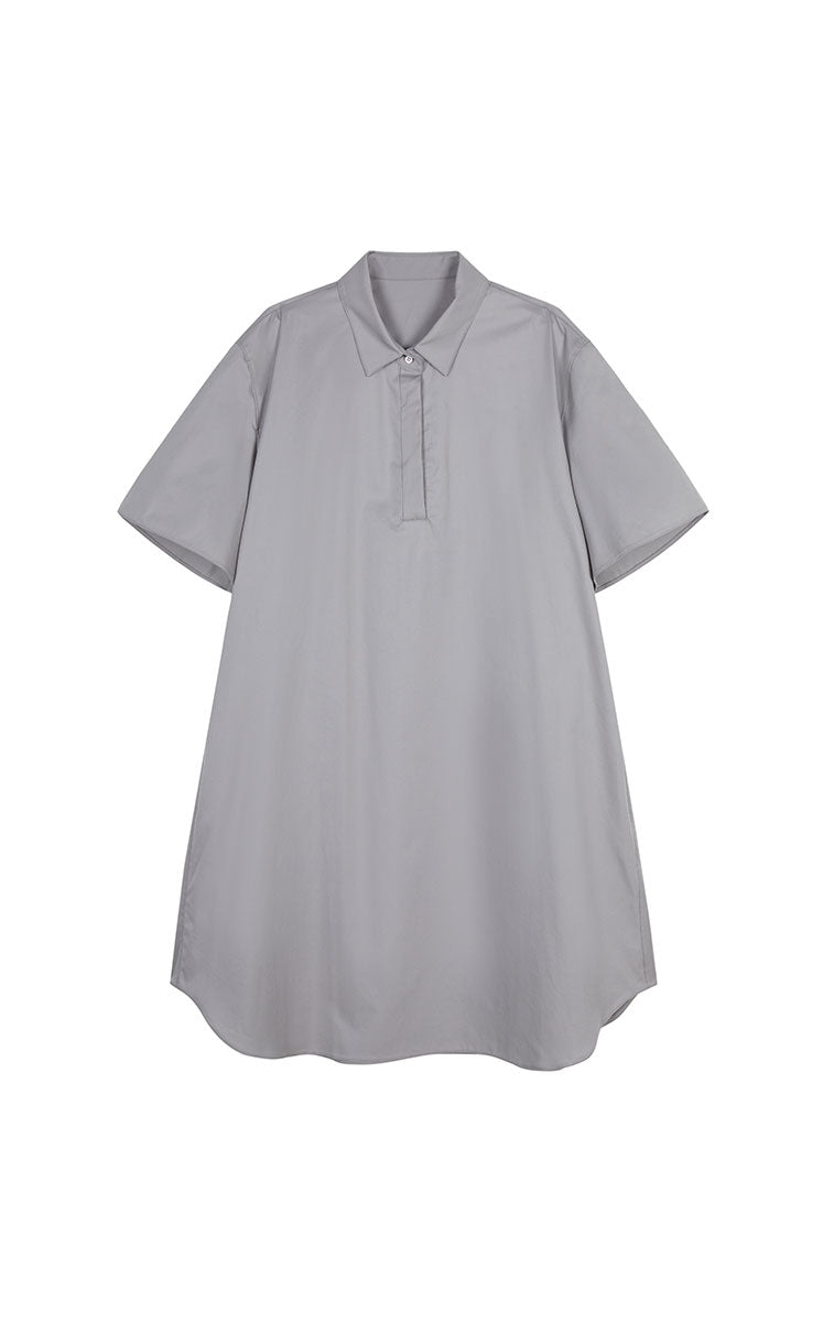 Dress / JNBY A-Line Cotton Short Sleeve Polo Dress