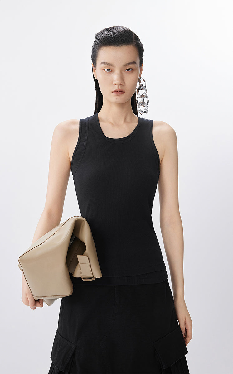 Vest / JNBY Slim Fit Cotton Ribbed Tank