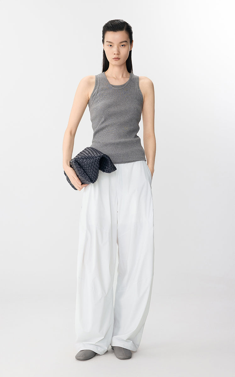 Vest / JNBY Slim Fit Cotton Ribbed Tank Grey