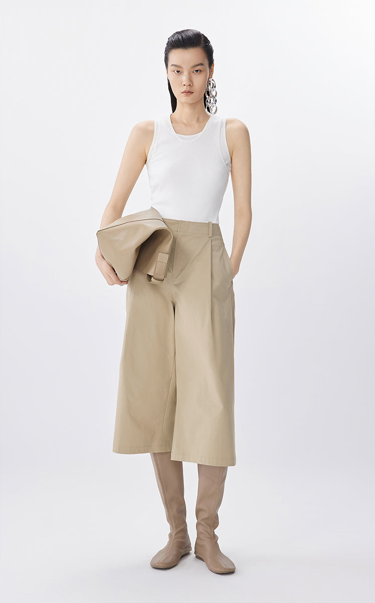 Vest / JNBY Slim Fit Cotton Ribbed Tank White