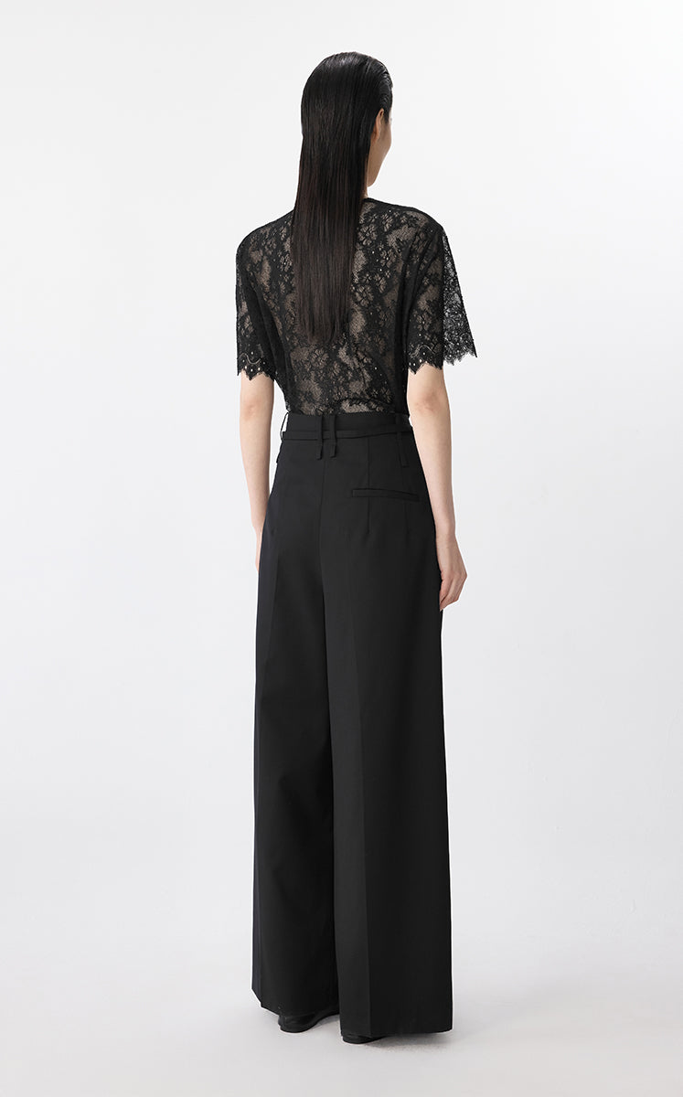 T-Shirt / JNBY Sheer Lace Loose Fit Tee