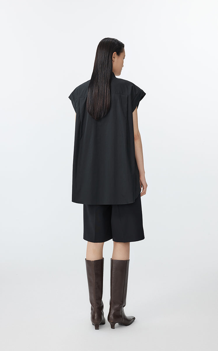 Shirt / JNBY Sleeveless Shirt with Chinese Button Closure