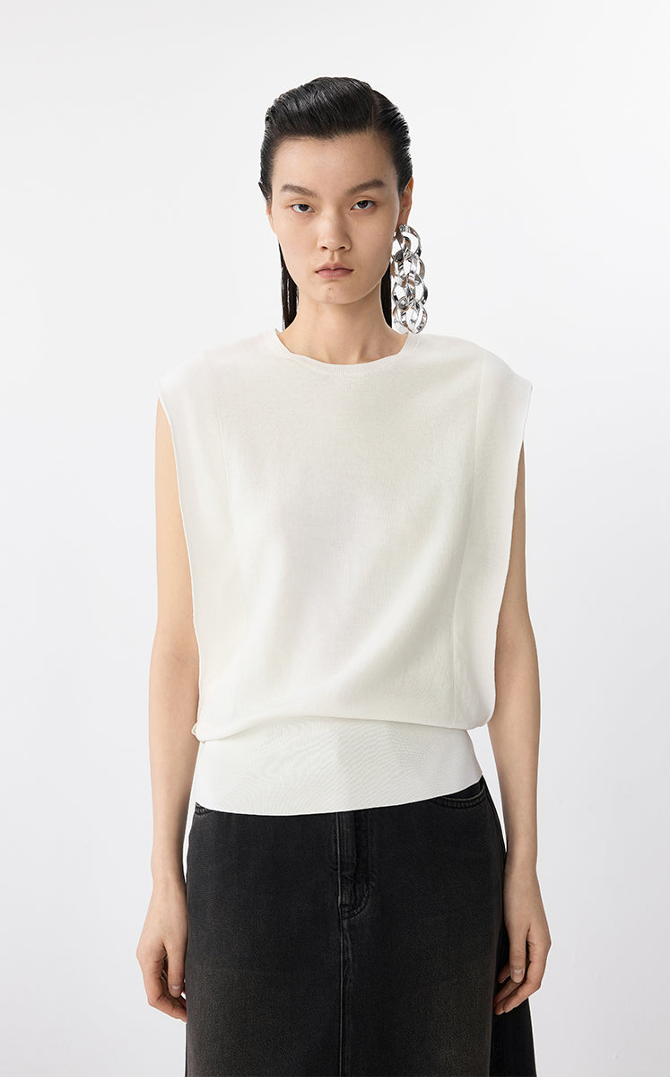 Sweater / JNBY Fitted Cotton Knit Vest