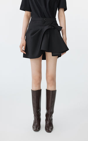 Skirt / JNBY A-Line Wool Blend Mini Skirt Black