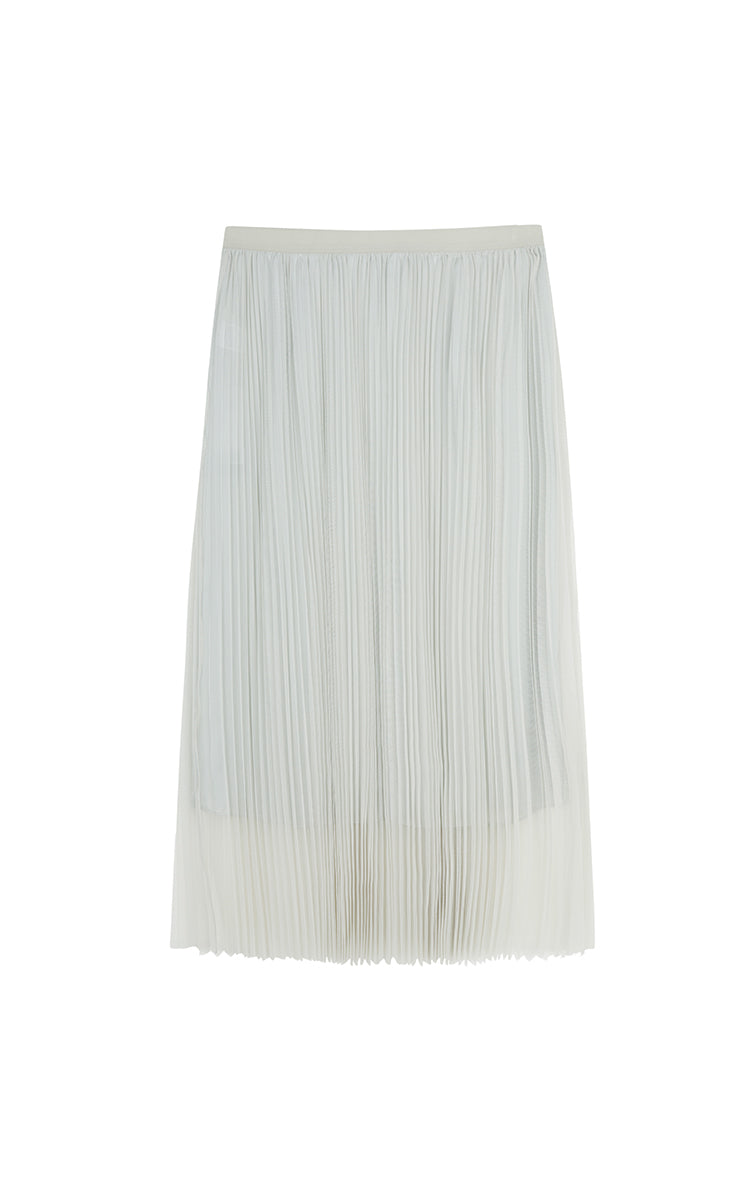 Skirt / JNBY A-Line Pleated Mesh Maxi Skirt