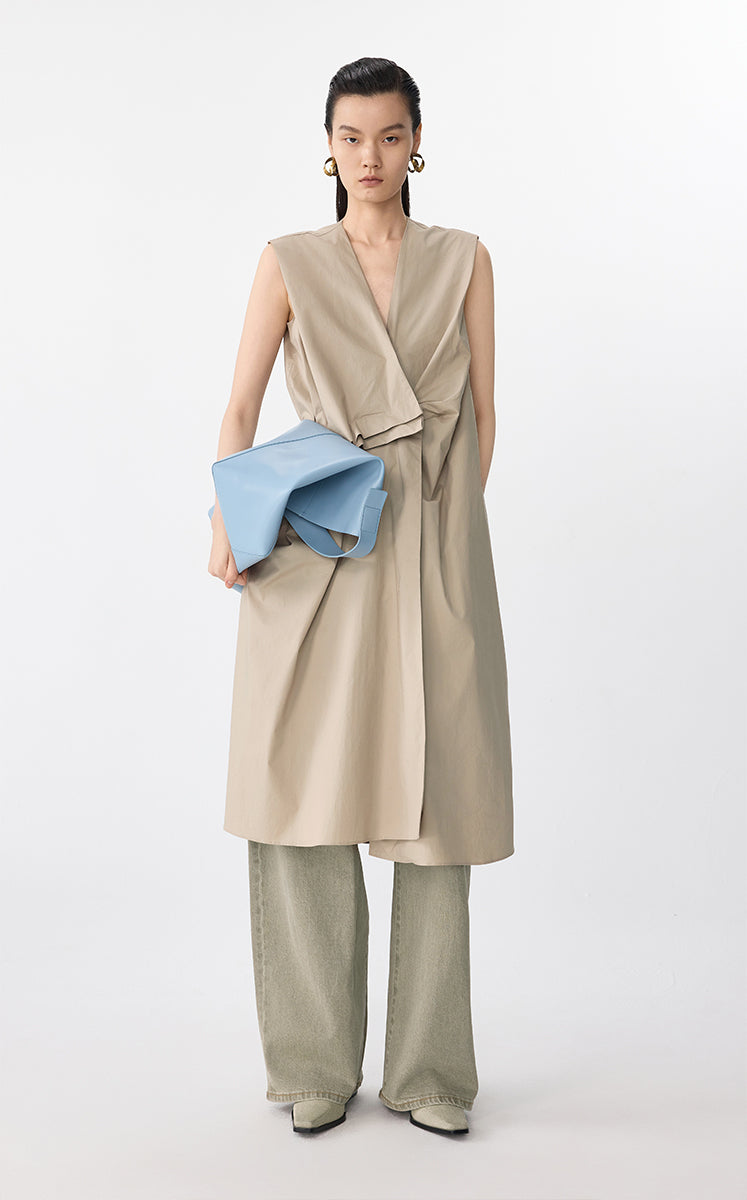 Dress / JNBY Sleeveless Cotton Stretch Dress Brown