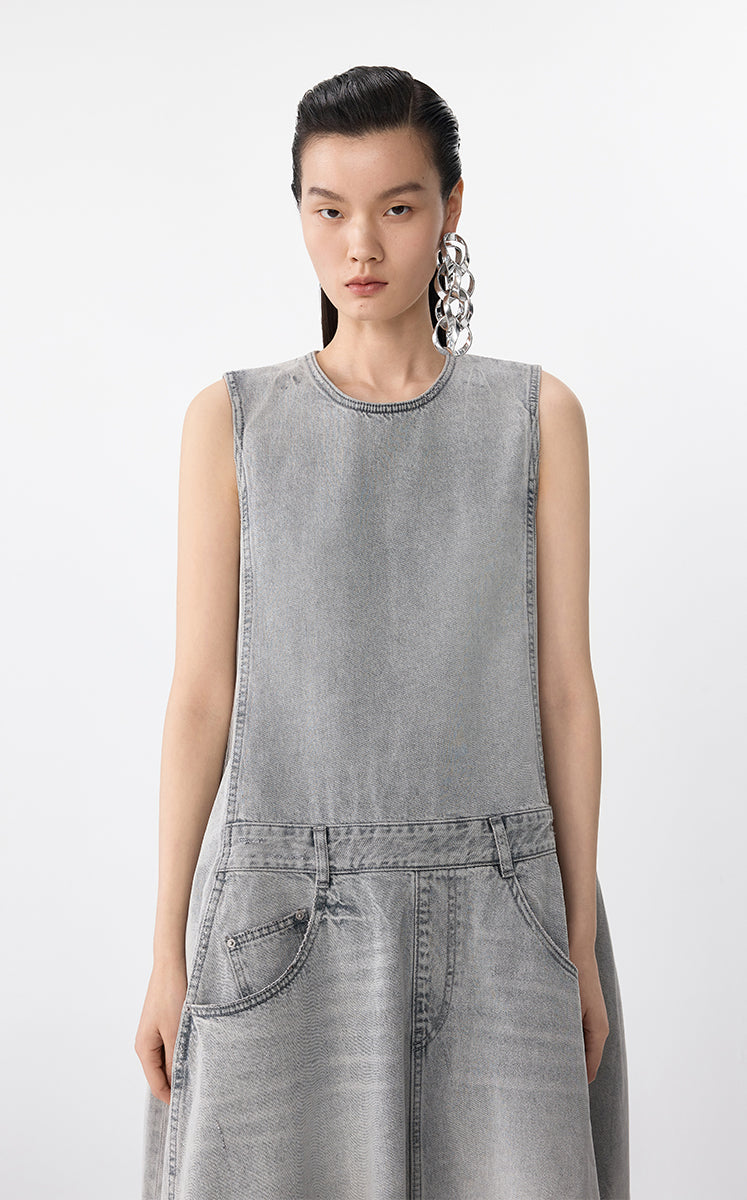 Dress / JNBY Sleeveless Cotton Shift Dress