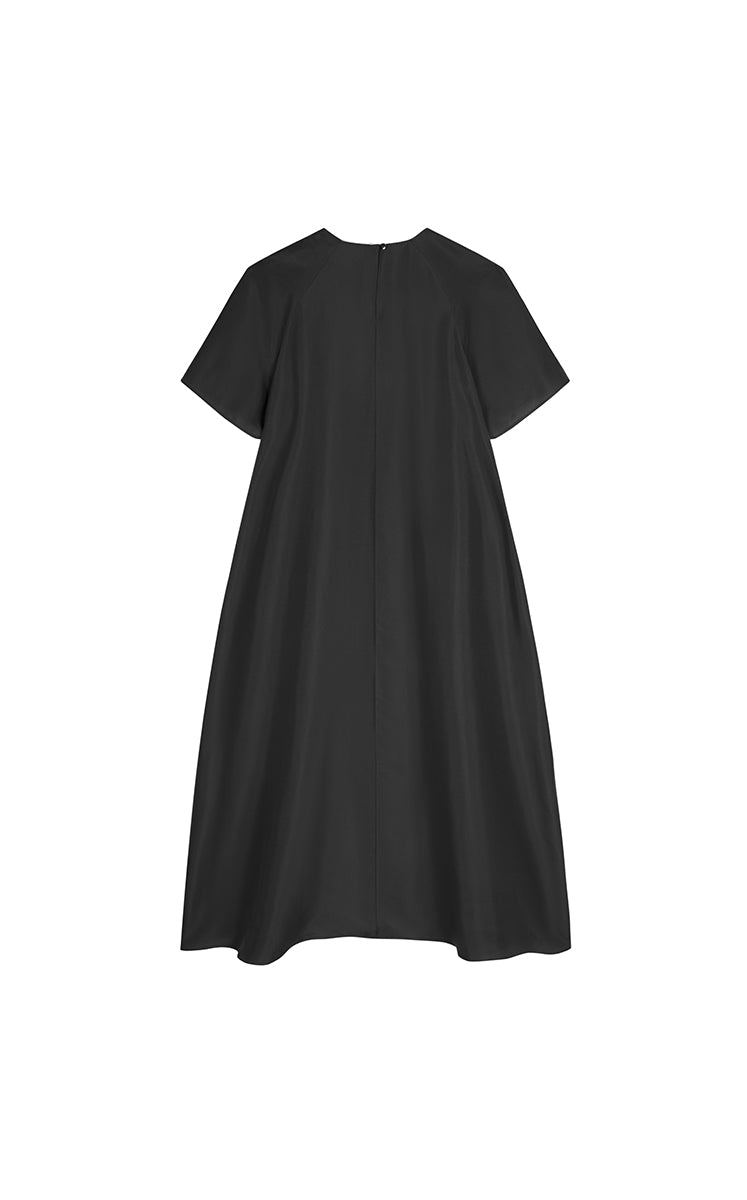 Dress / JNBY Silk A-Line Short Sleeve Dress