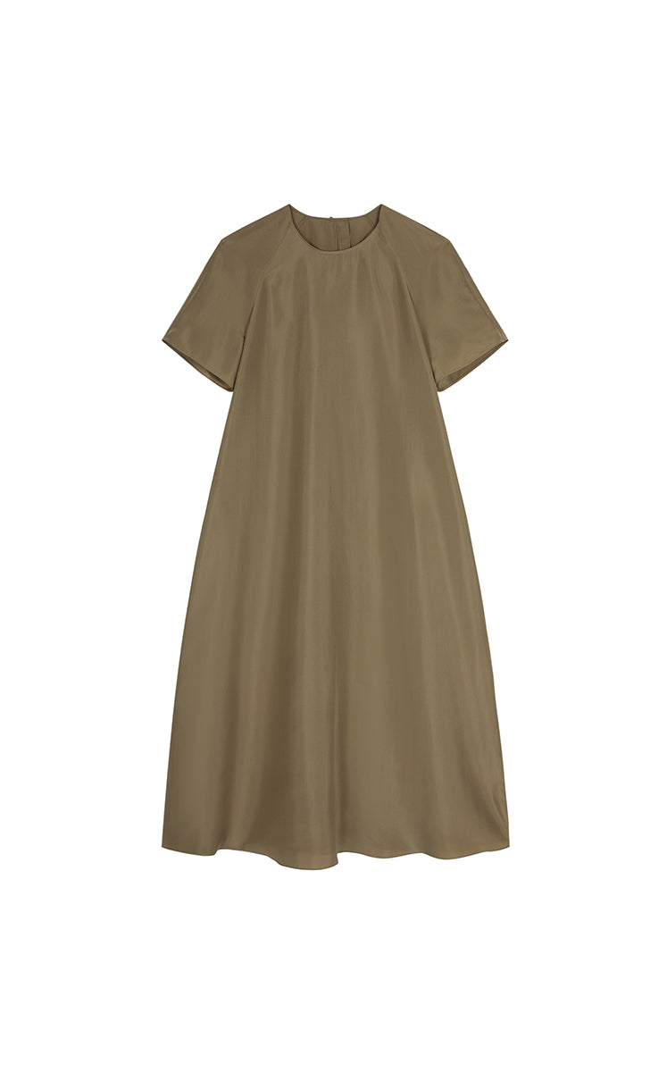 Dress / JNBY Silk A-Line Short Sleeve Dress