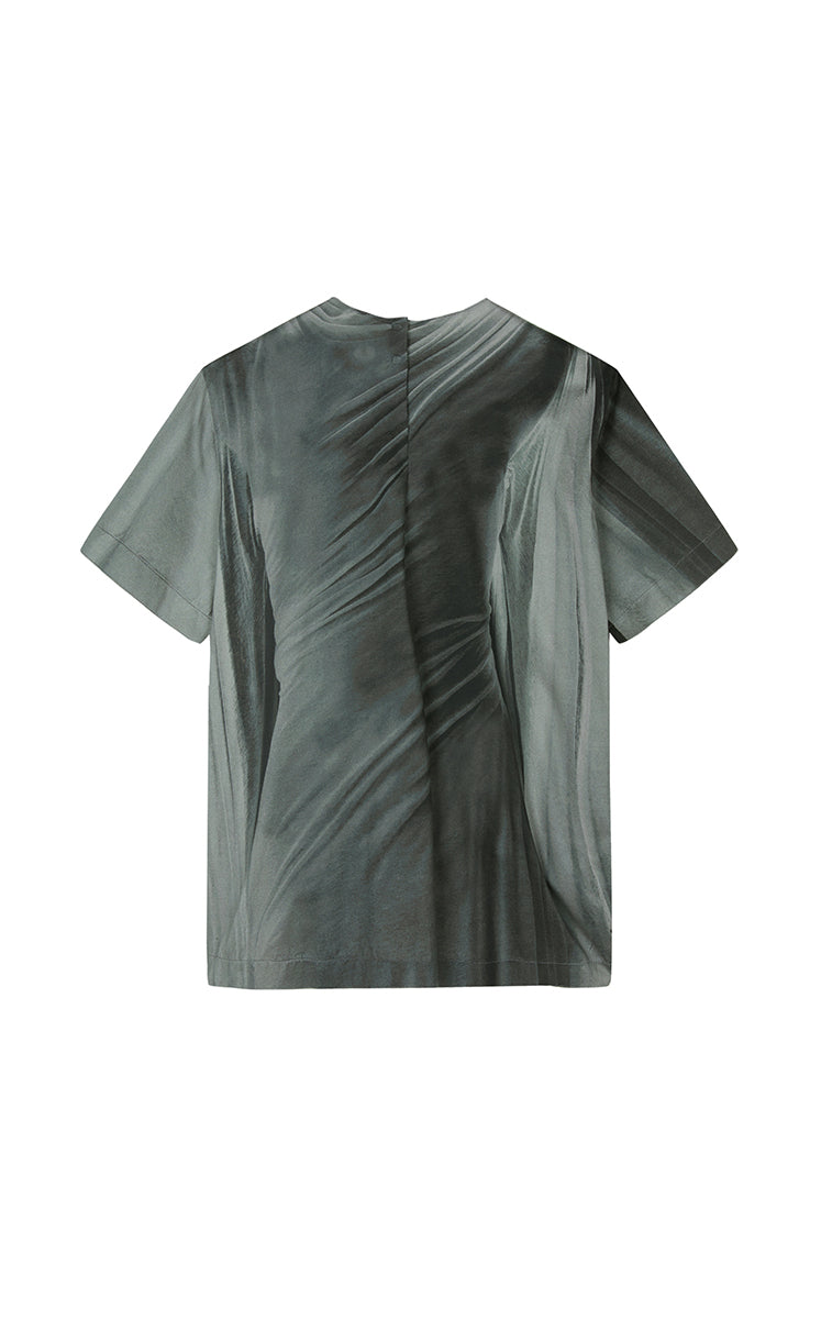 T-shirt / JNBY Wrinkled Print Cotton Tee