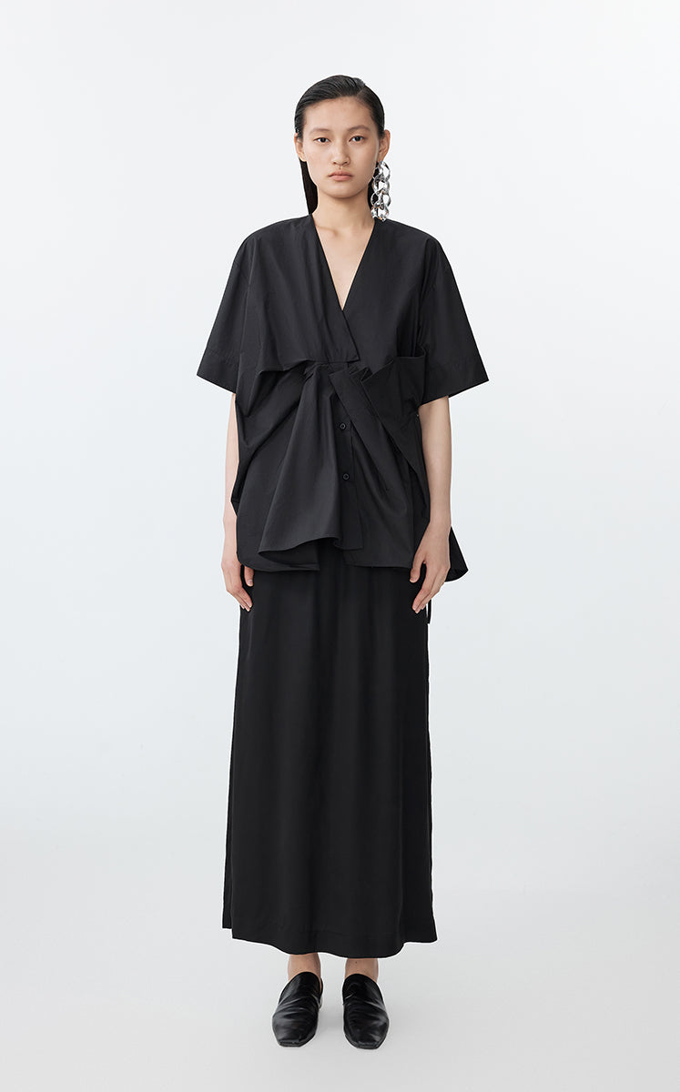 Shirt / JNBY Oversized Cotton Poplin Blouse Black