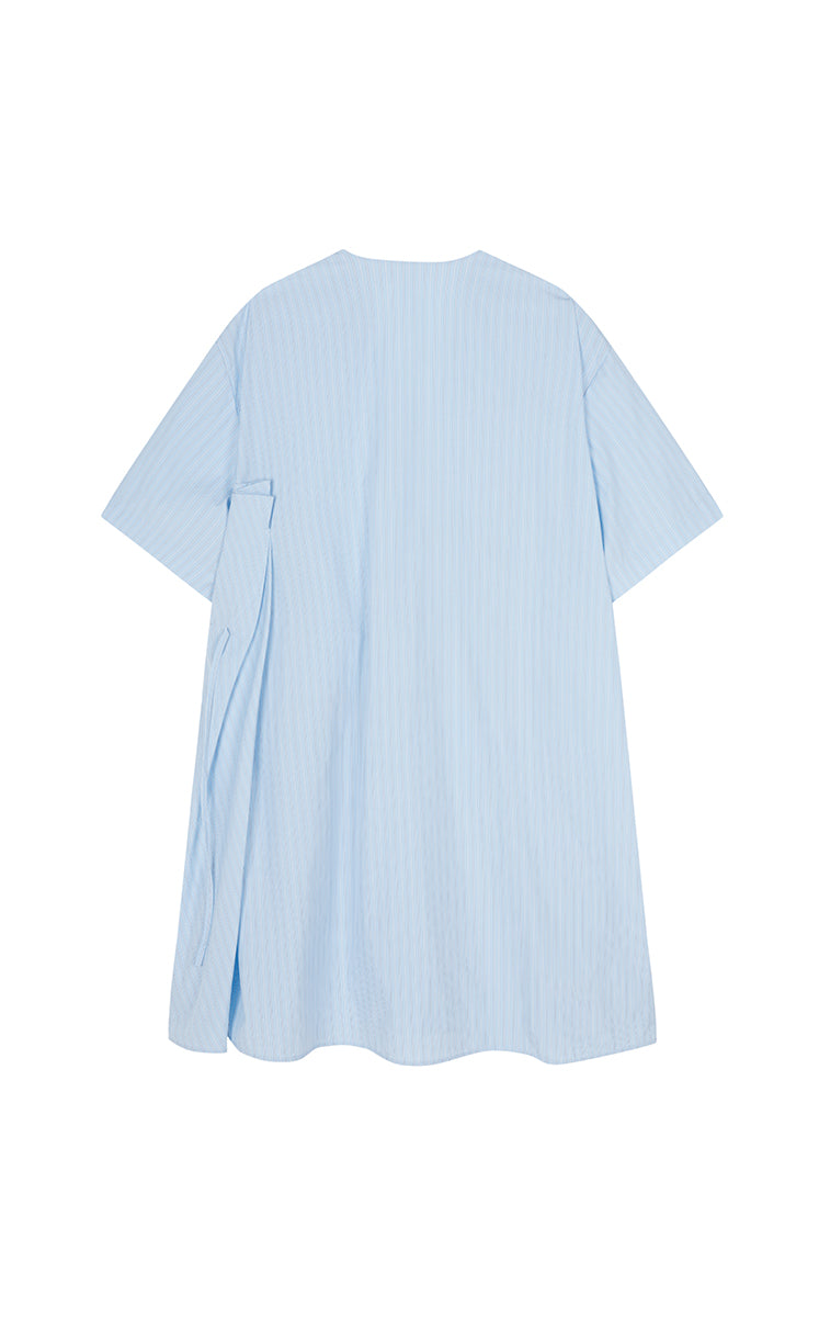 Dress / JNBY Pleated Poplin V-Neck Dress