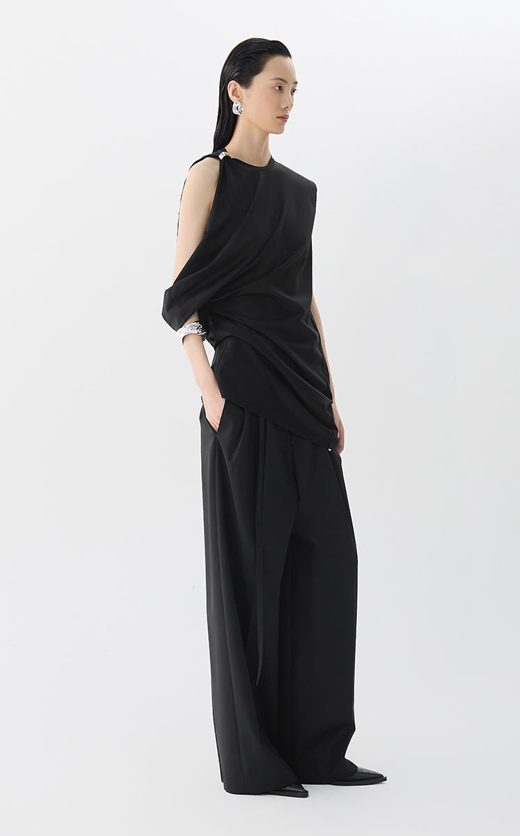 Dress / JNBY Twisted Cotton Sleeveless Dress