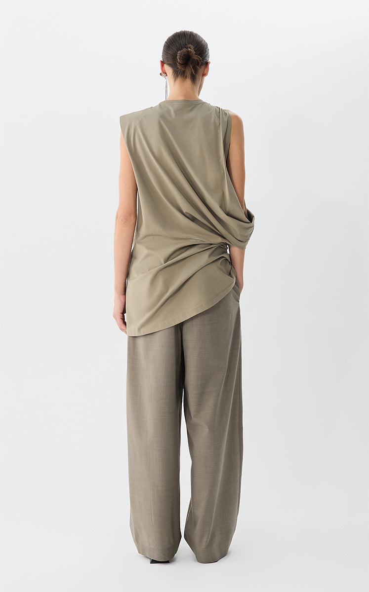 Dress / JNBY Twisted Cotton Sleeveless Dress