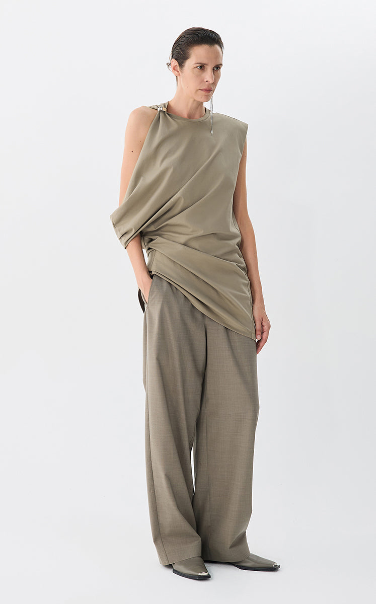 Dress / JNBY Twisted Cotton Sleeveless Dress
