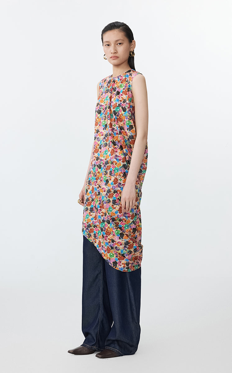 （Top-selling）Dress / JNBY Liberty Cotton Dress with Deconstructed Hem