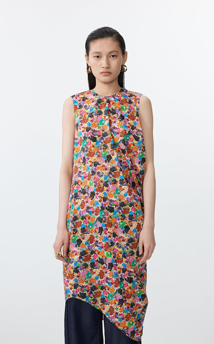 （Top-selling）Dress / JNBY Liberty Cotton Dress with Deconstructed Hem