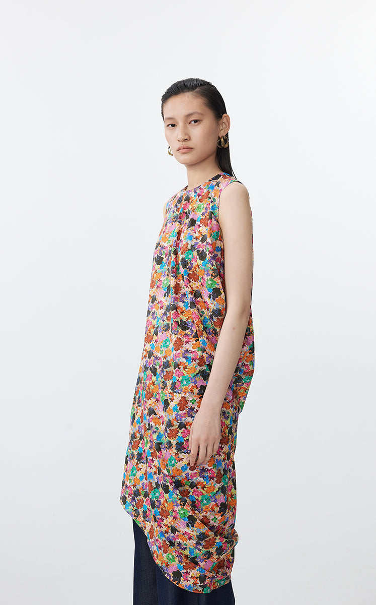 （Top-selling）Dress / JNBY Liberty Cotton Dress with Deconstructed Hem