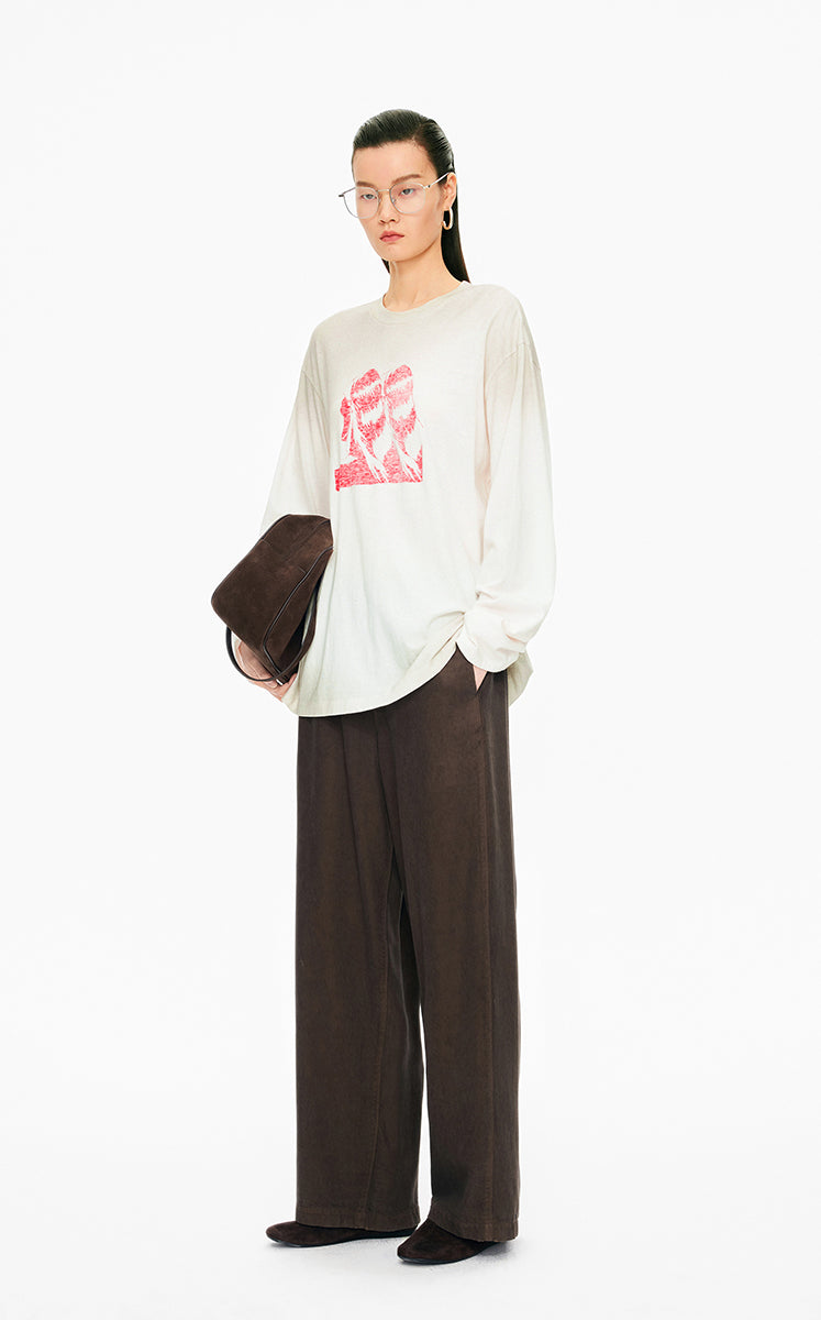 T-shirt / JNBY Black & White Comic Print Cotton Tee