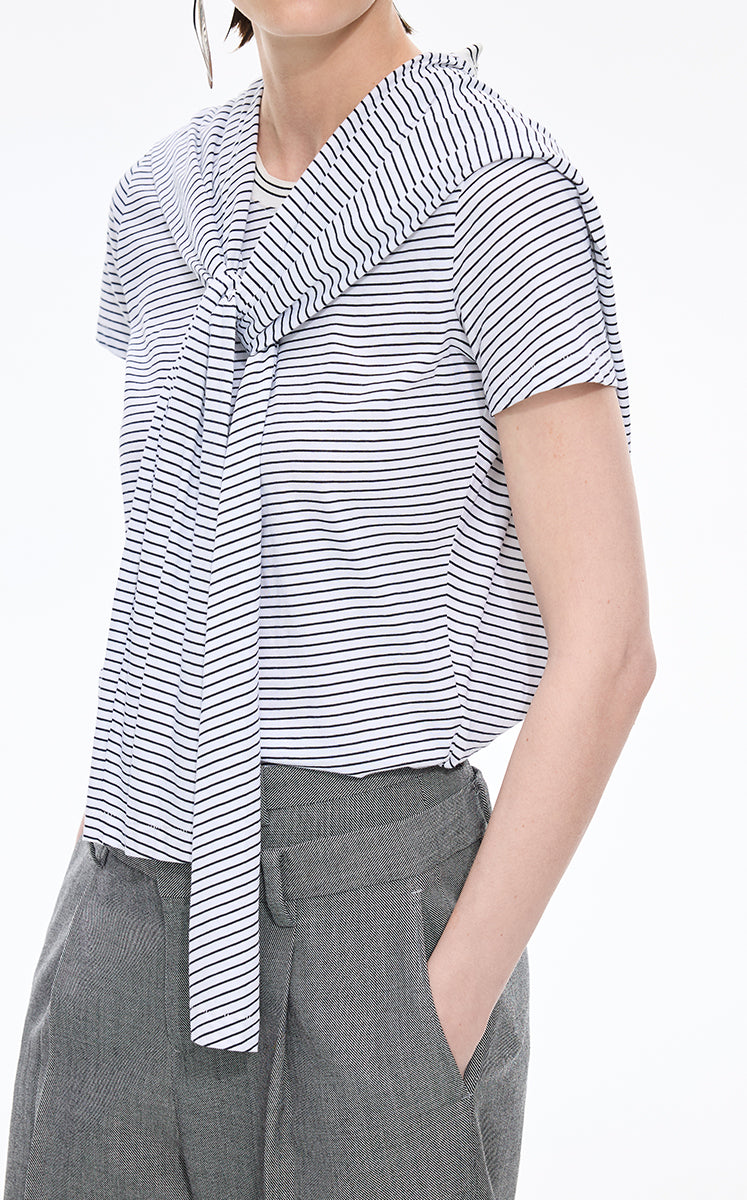 T-Shirt / JNBY Layered Deconstructed Cotton Tee