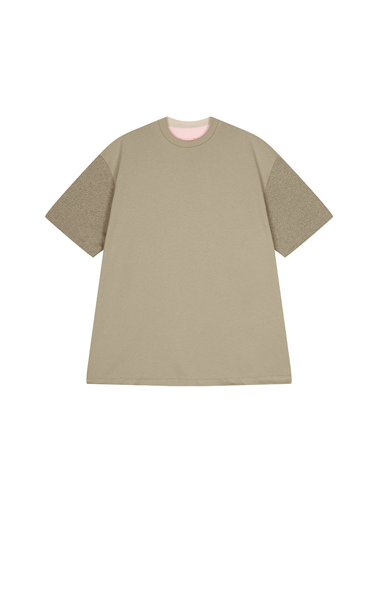 T-shirt / JNBY Colorblock Loose Fit Cotton Tee Pink-Brown
