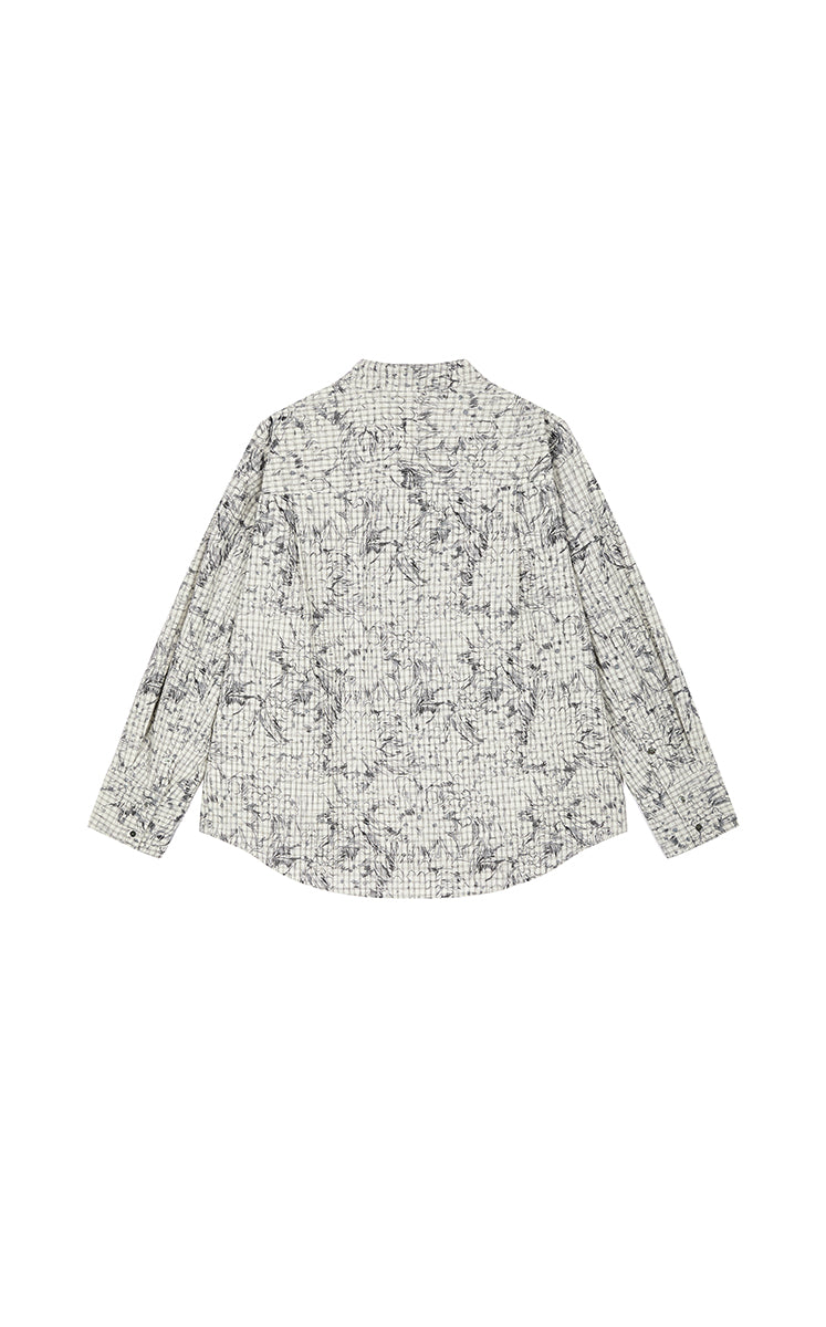 Shirt / JNBY Colored Pencil Floral Cotton Shirt