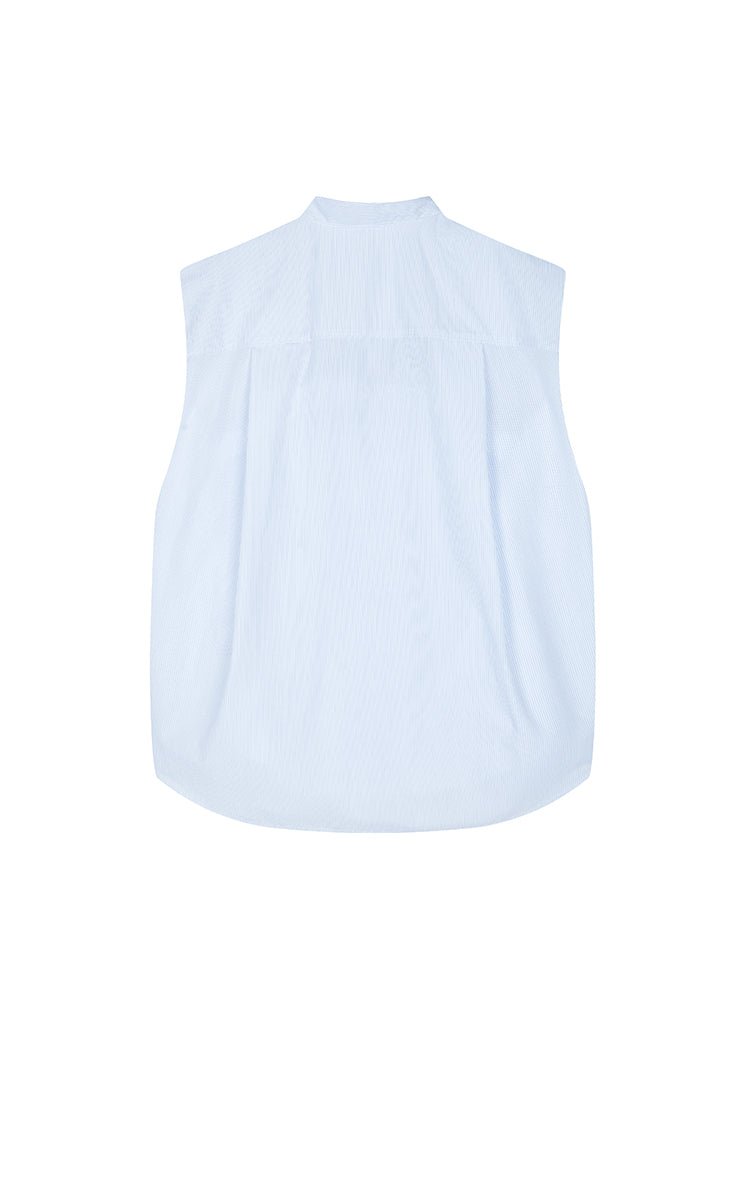 Shirt / JNBY Sleeveless Striped Tie-Waist Blouse
