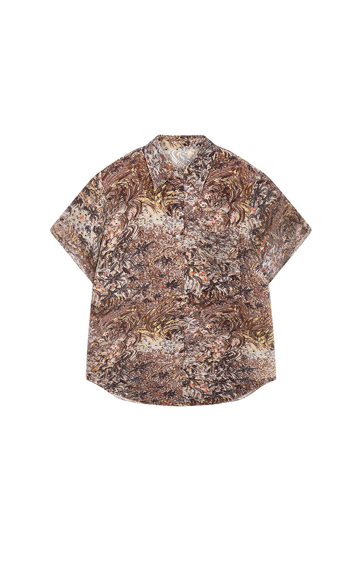 Shirt / JNBY Kew Gardens Pleated Floral Loose Shirt