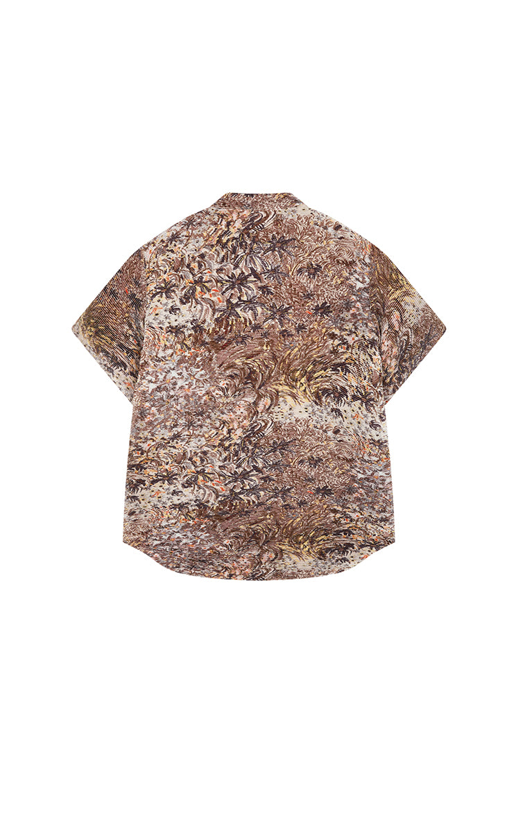 Shirt / JNBY Kew Gardens Pleated Floral Loose Shirt