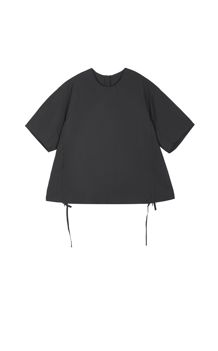 Shirt / JNBY Loose Cotton Poplin Short Sleeve Shirt