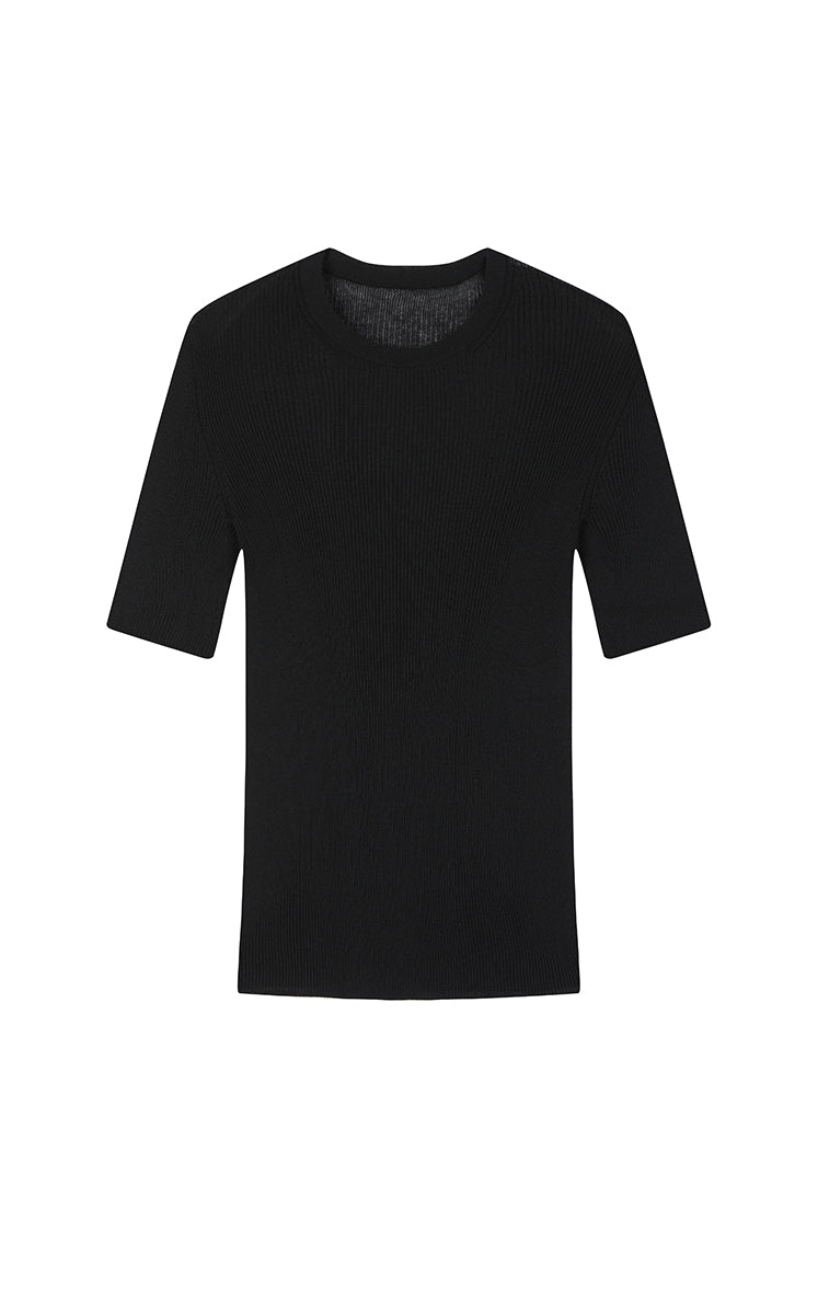 Sweater / JNBY Slim Fit Ultra-Thin Short Sleeve Pullover