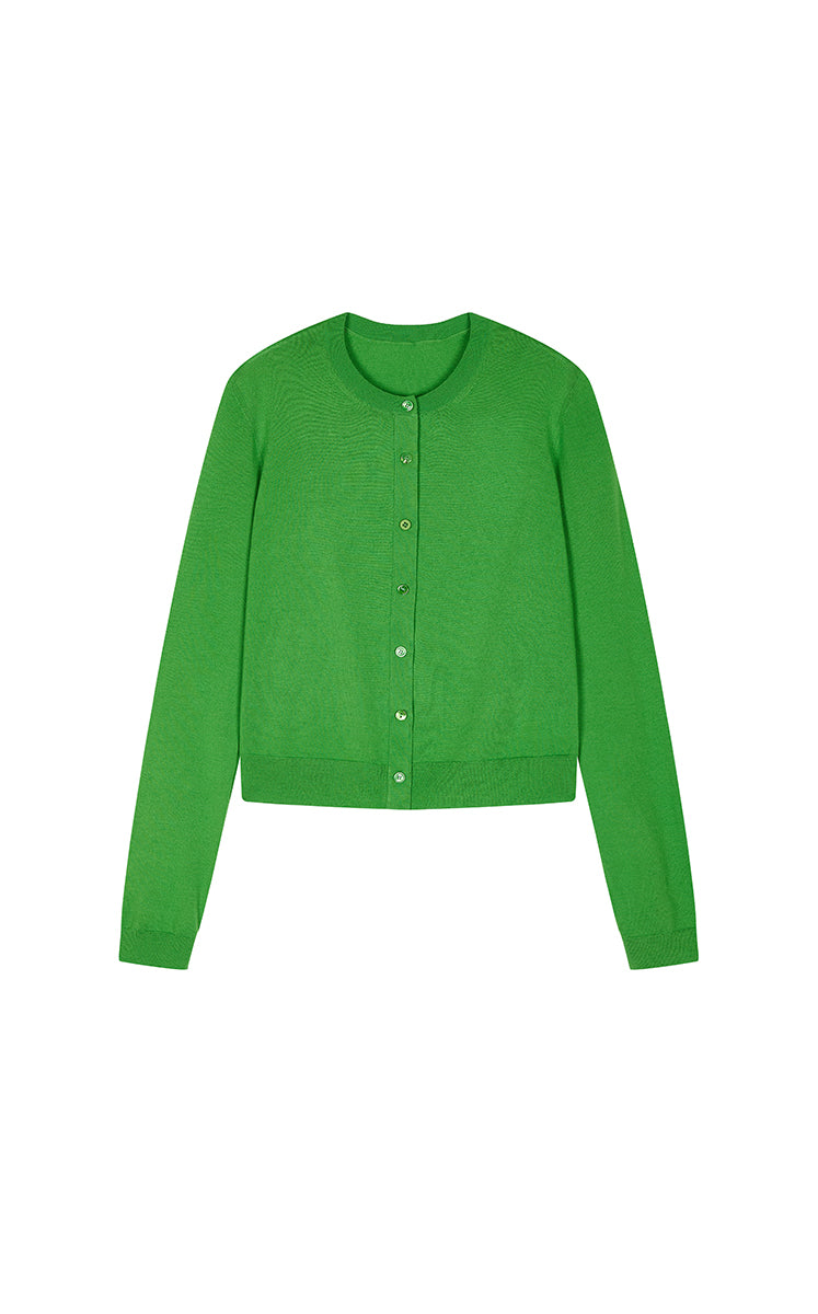 Sweater / JNBY Fitted Wool-Blend Knit Cardigan