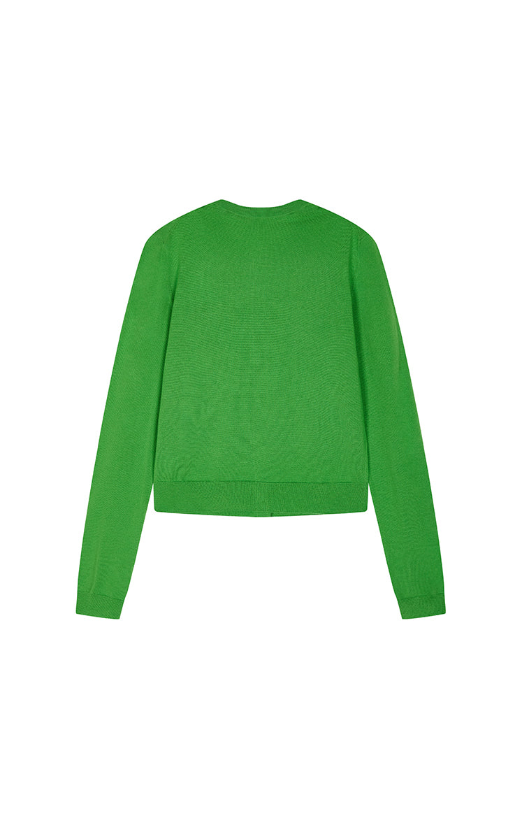 Sweater / JNBY Fitted Wool-Blend Knit Cardigan