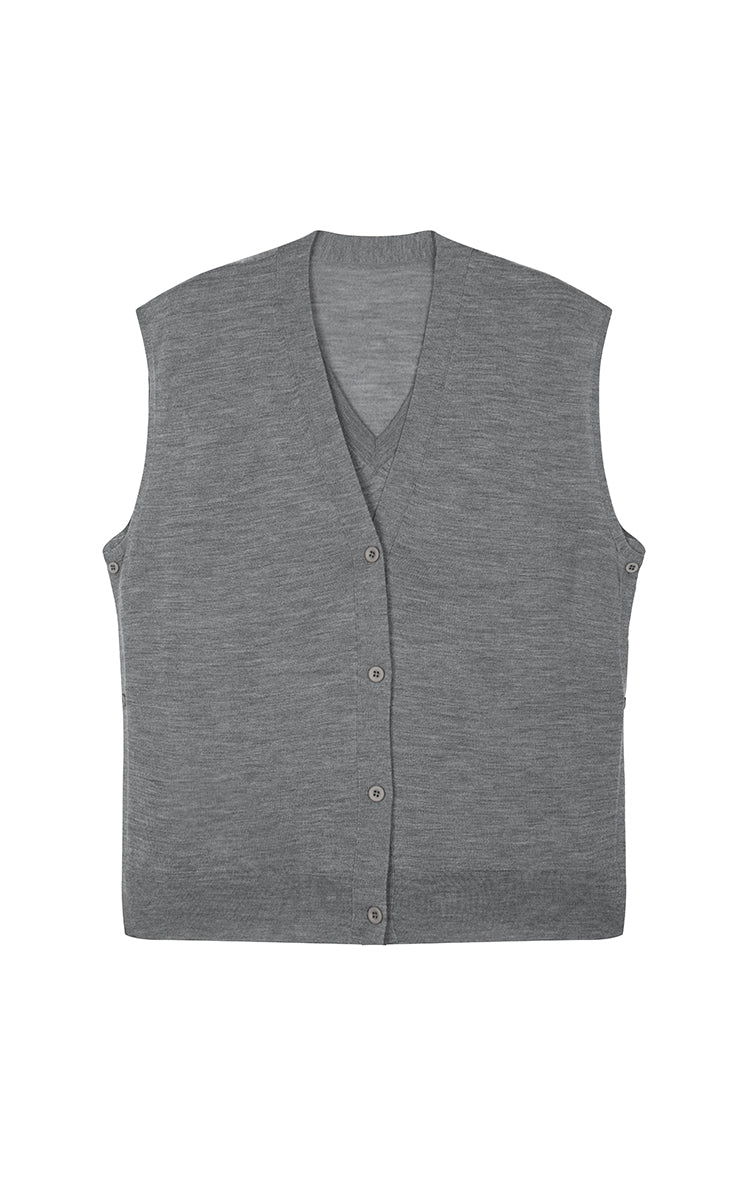 Sweater / JNBY Merino Wool Knit Vest Grey