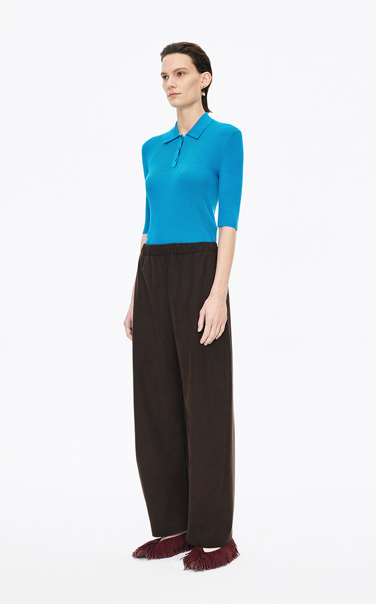 Sweater / JNBY Silk-Cotton Fitted Knit Polo