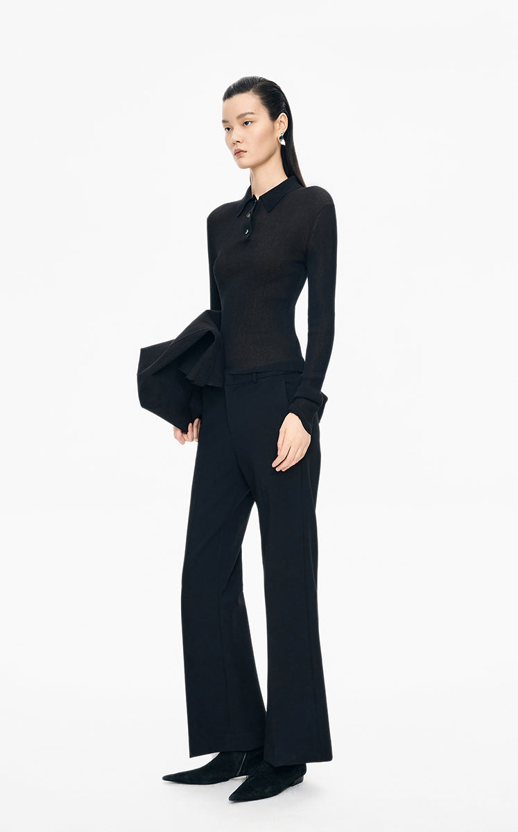 Sweater / JNBY Slim Fit Ultra-Thin Long Sleeve Pullover