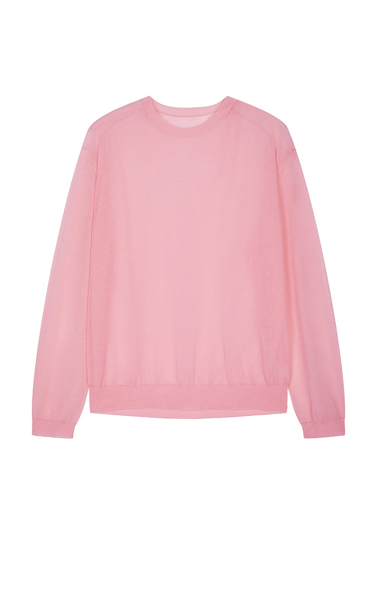 Sweater / JNBY Lightweight Long Sleeve Pullover pink
