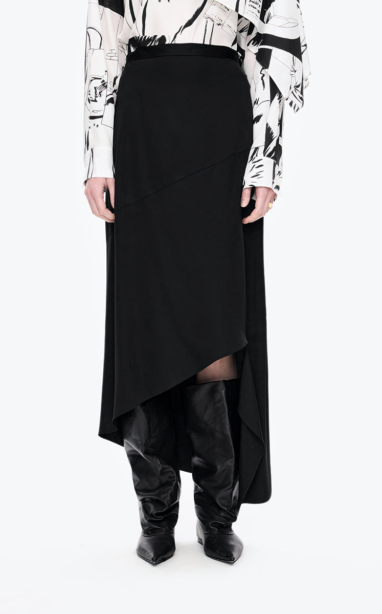 Skirt / JNBY Eco-Friendly Copper Ammonia Long Skirt Black