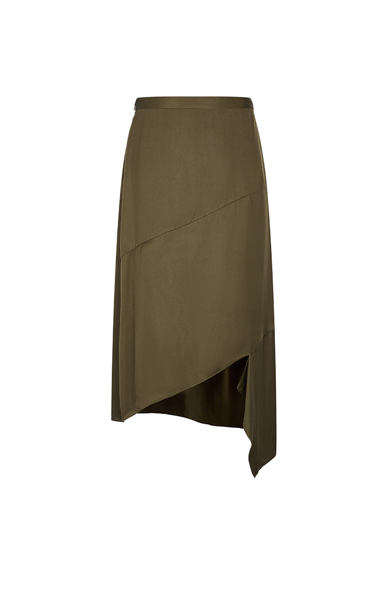 Skirt / JNBY Eco-Friendly Copper Ammonia Long Skirt Dark Brown
