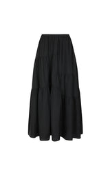 Skirt / JNBY A-Line Pleated Rayon Silk Maxi Skirt
