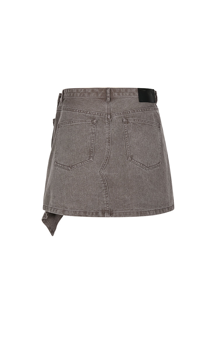 Skirt / JNBY Italian Cotton Twill A-Line Mini Skirt