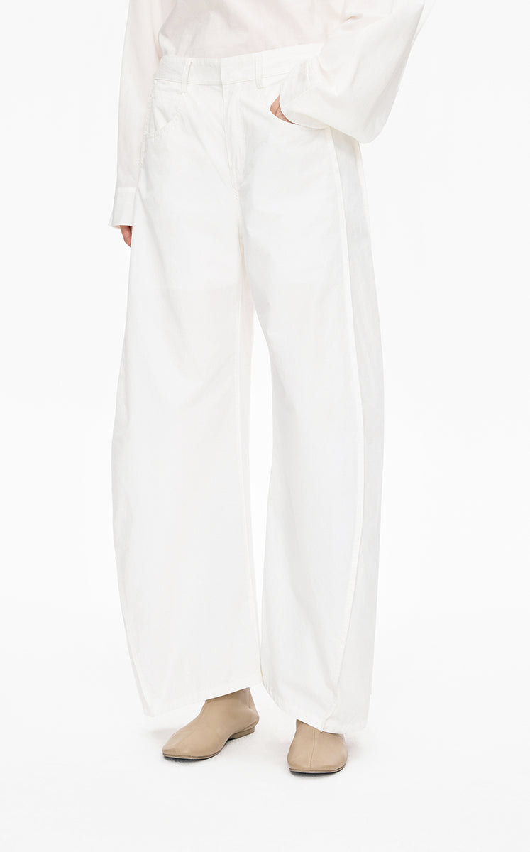 Pants / JNBY Water-Repellent Cotton Banana Trousers white