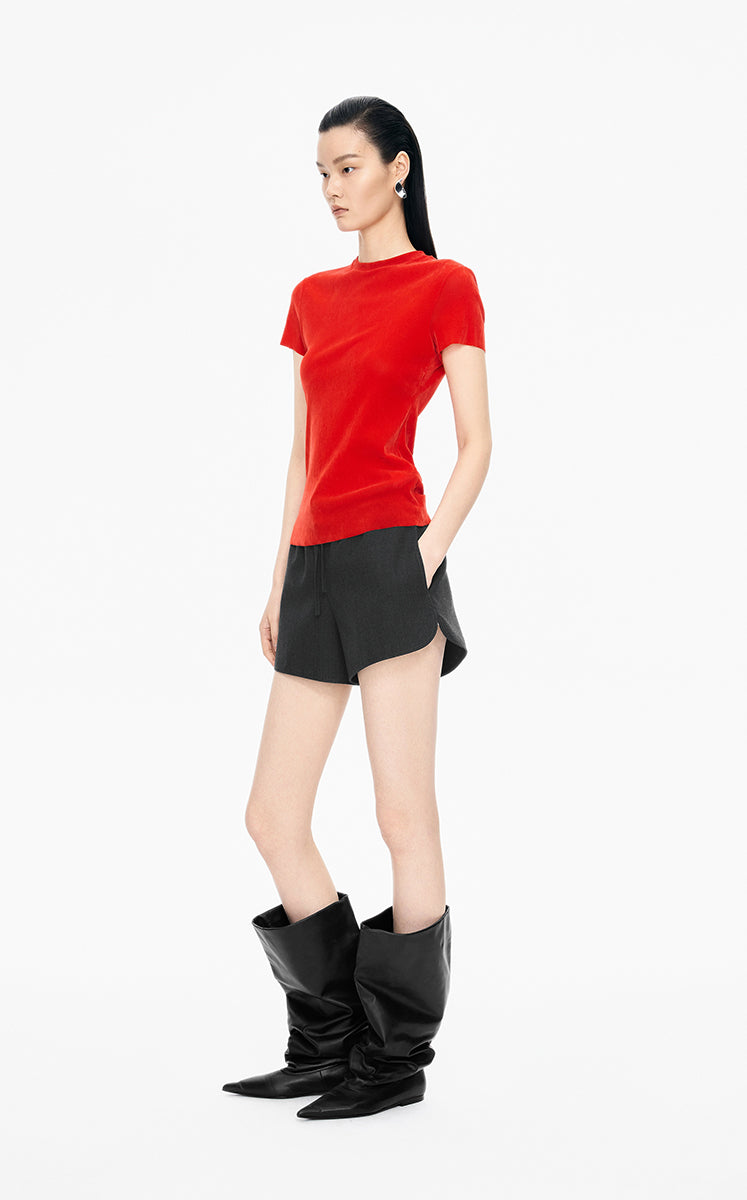 Shorts / JNBY Wool Tailored Split-Hem Shorts