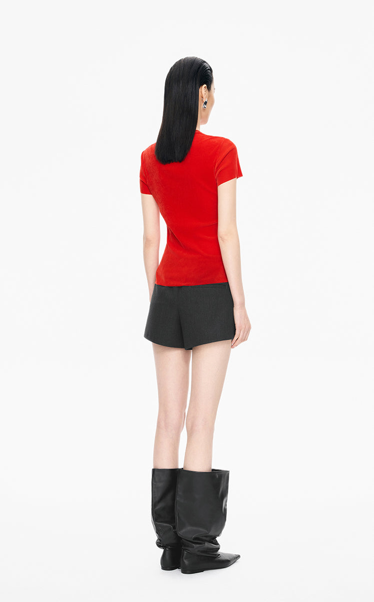 Shorts / JNBY Wool Tailored Split-Hem Shorts
