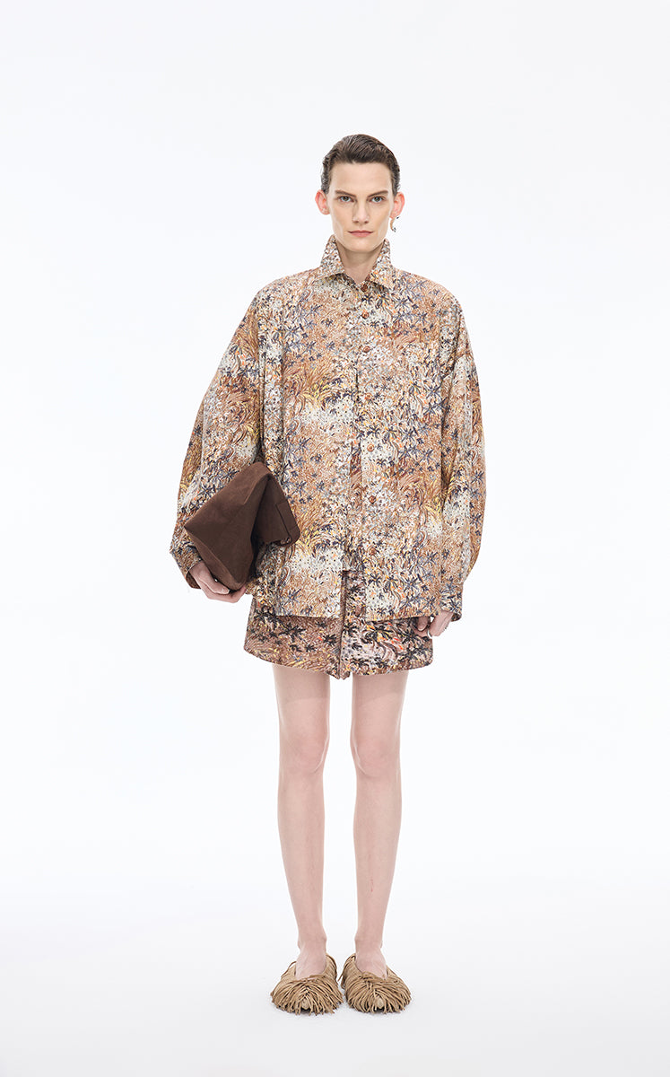 Shorts / JNBY Kew Gardens Print Pleated Shorts