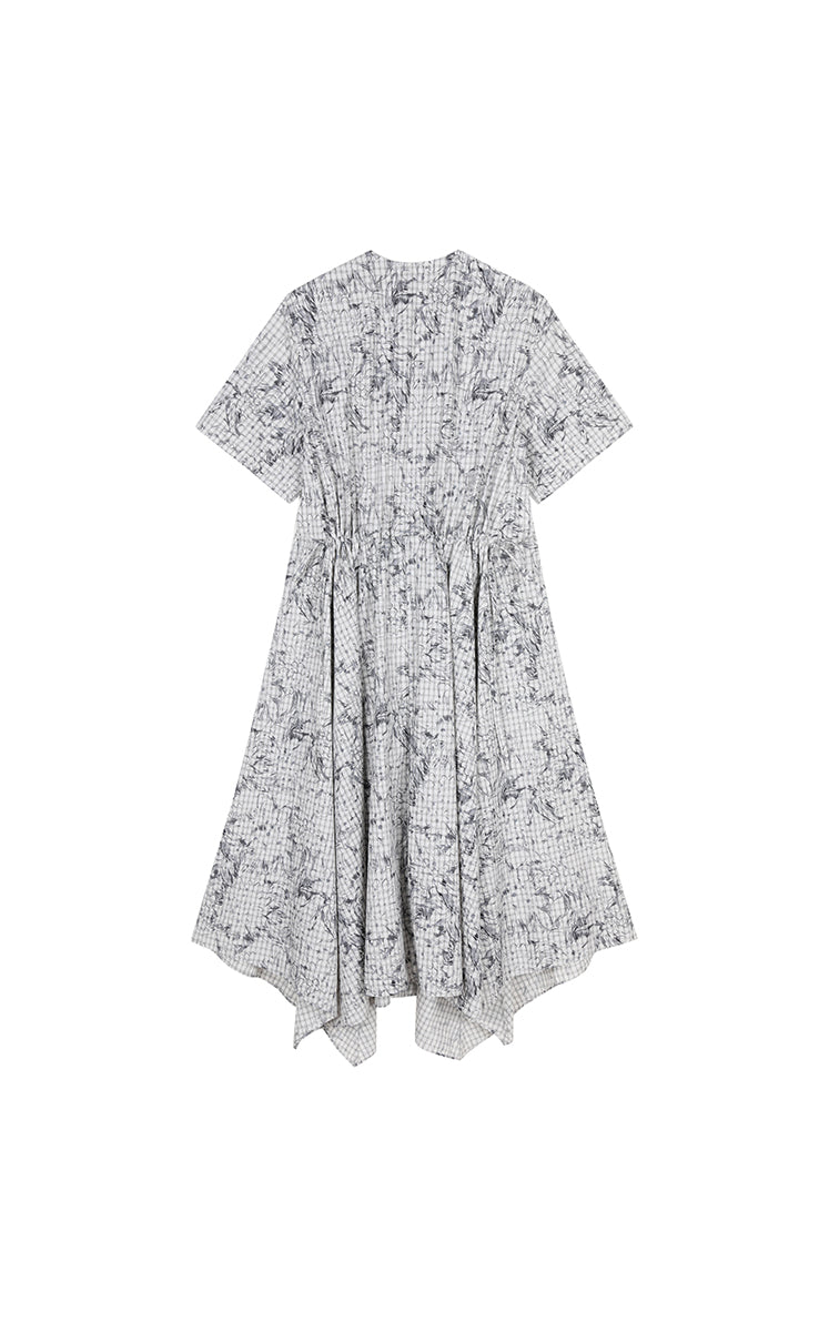 Dress / JNBY Hand-Painted Hydrangea A-Line Dress
