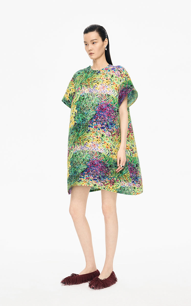 Dress / JNBY Kew Gardens Hand-Painted Pleated Dress