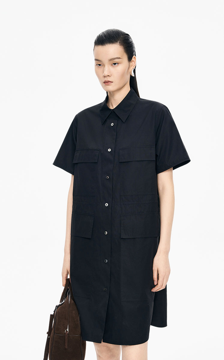 Dress / JNBY Cotton Poplin Short Sleeve Dress