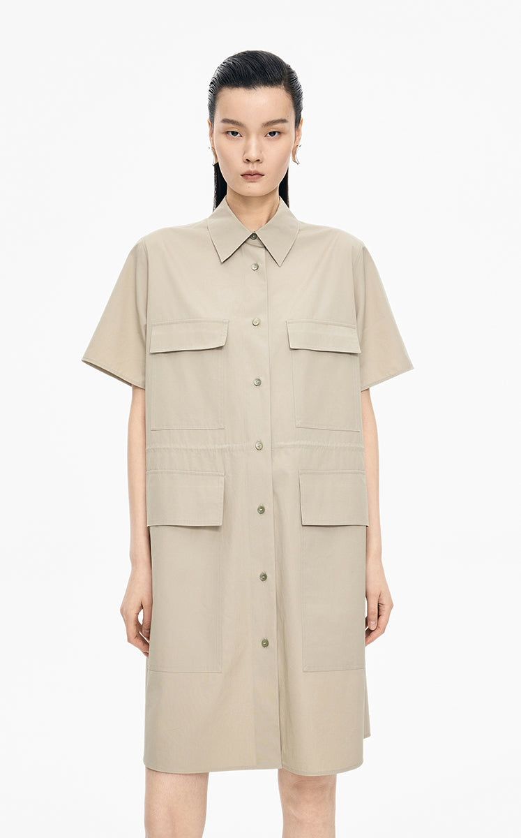 Dress / JNBY Cotton Poplin Short Sleeve Dress