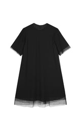 Dress / JNBY Eco A-Line Acetate Mesh Short Sleeve Dress